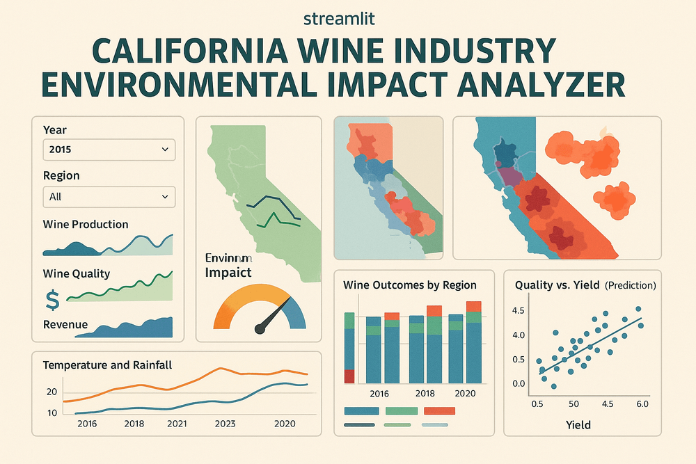 California Wine Industry Environmental Impact Analyzer